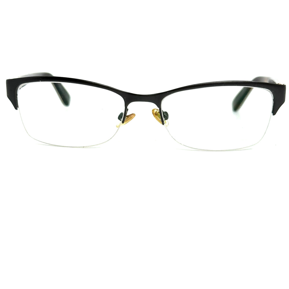 Jimmy Choo Eyeglasses Brown Half Rim‎ Wayfarer 100 Italy 6UU H18787